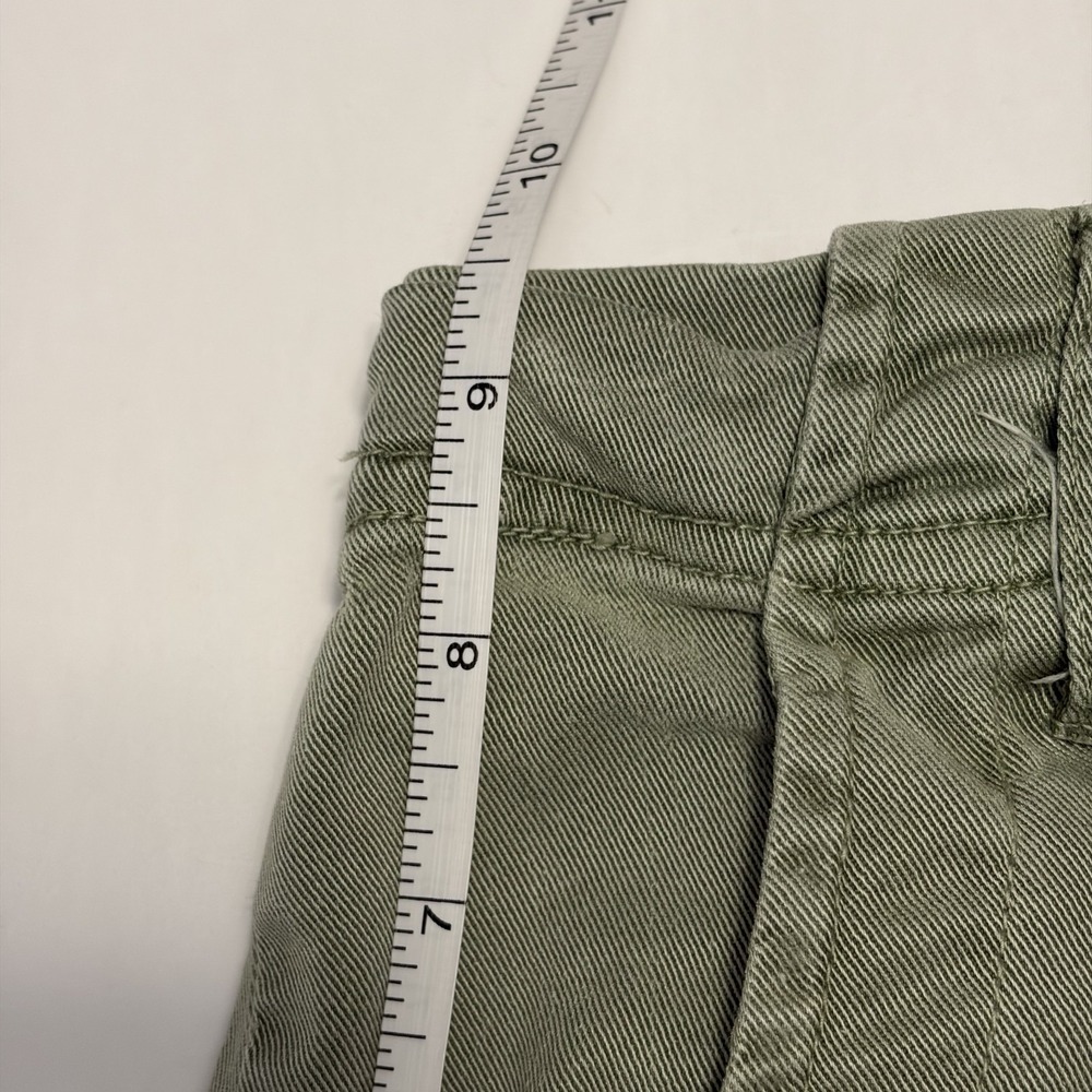 YFB Womens Y2K Olive Green Micro Mini Shorts M 29in Festival Boho Indie - Picture 7 of 10
